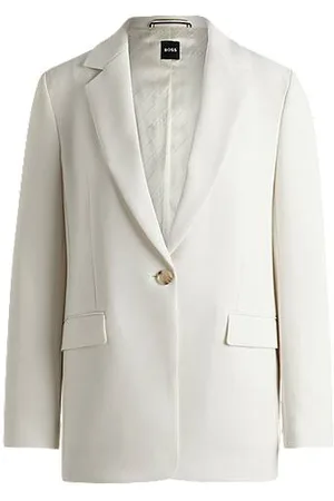 HUGO BOSS Regular-Fit Blazer aus knitterfreiem Krepp
