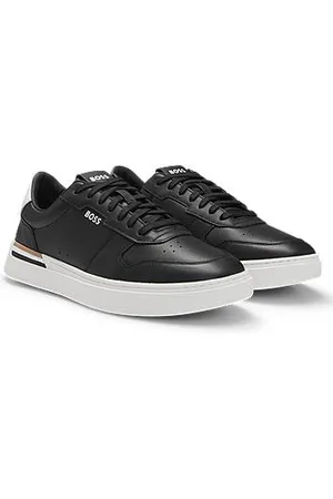 HUGO BOSS Ledersneakers mit Signature-Streifen-Details