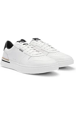 HUGO BOSS Ledersneakers mit Signature-Streifen-Details