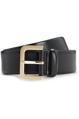 HUGO BOSS Ledergürtel mit Logo-Gravur auf der Schließe