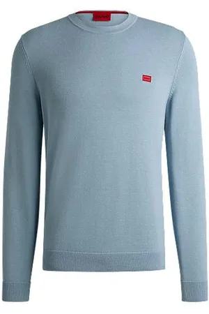HUGO BOSS Pullover aus Baumwolle mit rotem Logo-Label