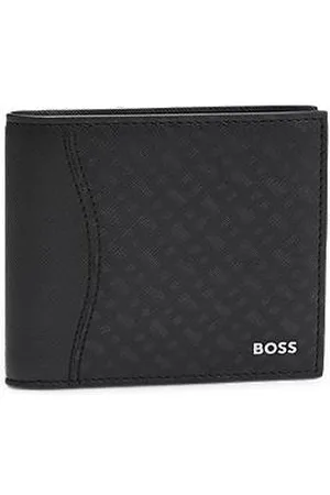 HUGO BOSS Strukturierte Klapp-Geldbörse mit Monogramm-Muster