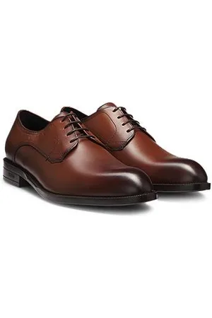 HUGO BOSS Derbys aus Leder mit doppelten Nähten
