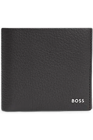 HUGO BOSS Geldbörse aus genarbtem Leder mit Logo-Schriftzug