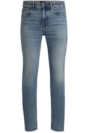 HUGO BOSS Delaware Slim-Fit Jeans aus bequemem blauem Stretch-Denim
