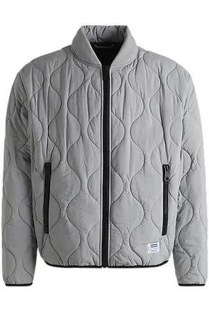 HUGO BOSS Wasserabweisende Steppjacke mit Logo-Badge