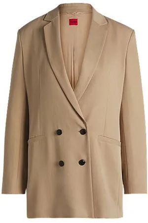 HUGO BOSS Relaxed-Fit Blazer mit zweireihiger Knopfleiste