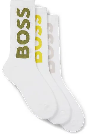 HUGO BOSS Dreier Pack kurze Socken mit großen Logos