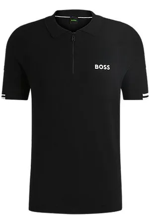 HUGO BOSS Active Slim-Fit Strick-Poloshirt mit feuchtigkeitsableitenden Eigenschaften