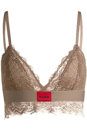 HUGO BOSS BH mit Spitzenbesatz und rotem Logo-Label