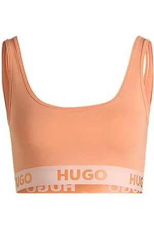 HUGO BOSS Bralette aus Stretch-Baumwolle mit Logo-Band