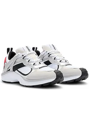 HUGO BOSS Sneakers im Laufschuh-Stil mit Details aus Veloursleder und Mesh