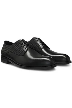 HUGO BOSS Derbys aus bedrucktem Leder und Glattleder
