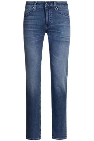 HUGO BOSS Delaware Slim-Fit Jeans aus bequemem blauem Stretch-Denim