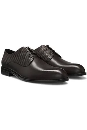 HUGO BOSS Derbys aus bedrucktem Leder und Glattleder