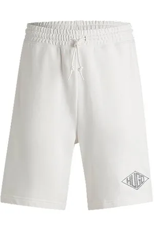 HUGO BOSS Shorts aus Baumwoll-Terry mit Logo-Stickerei