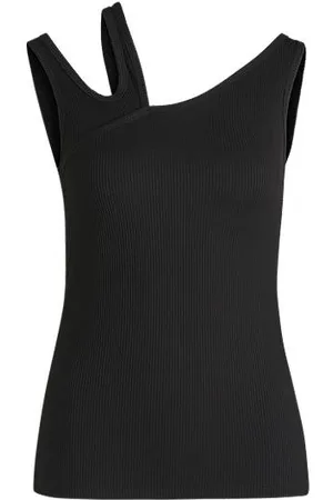 HUGO BOSS Geripptes Tanktop mit Cut-out-Detail