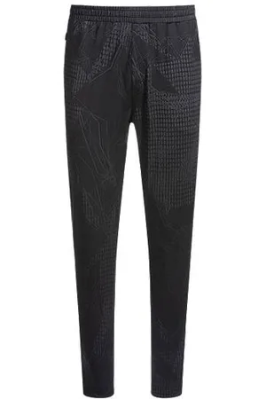 HUGO BOSS Gemusterte Active Jogginghose mit Vier-Wege-Stretch