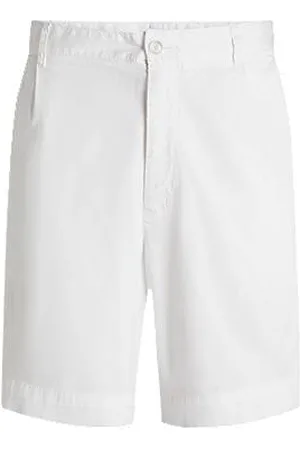 HUGO BOSS Relaxed-Fit Shorts aus Stretch-Baumwolle mit Twill-Struktur