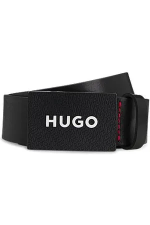 HUGO BOSS Matter Ledergürtel mit Logo-Koppelschließe