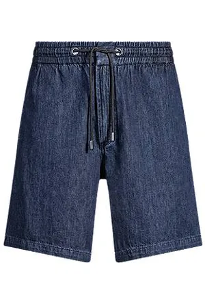 HUGO BOSS Relaxed-Fit Shorts aus dunkelblauem Denim