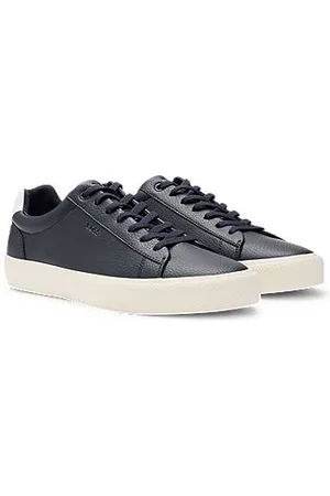 HUGO BOSS Kunstleder-Sneakers mit kontrastierender Fersenpartie