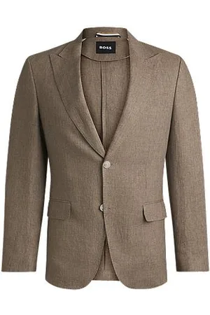 HUGO BOSS Slim-Fit Sakko aus Leinen-Canvas