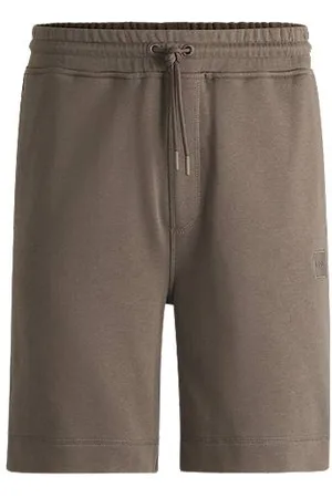 HUGO BOSS Relaxed-Fit Shorts aus Baumwoll-Terry mit Logoabzeichen