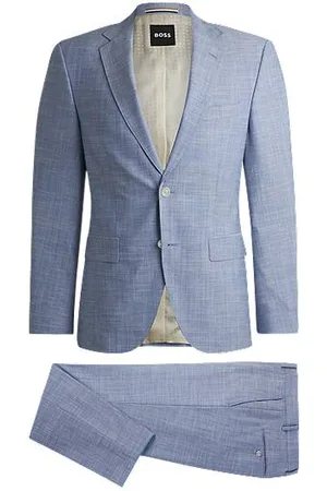HUGO BOSS Regular-Fit Anzug mit Allover-Muster