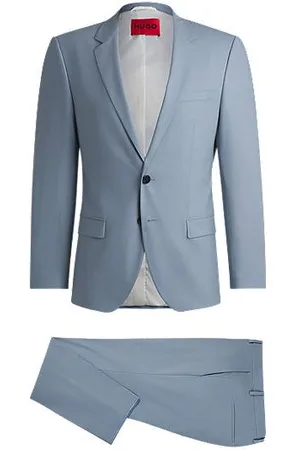 HUGO BOSS Slim-Fit Anzug aus funktionalem Stretch-Woll-Mix