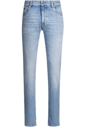 HUGO BOSS Delaware Slim-Fit Jeans aus bequemem blauem Stretch-Denim