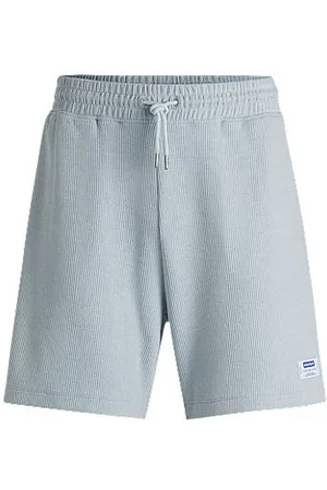 HUGO BOSS Loose-Fit Shorts aus Baumwoll-Mix mit Waffelstruktur