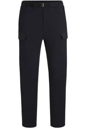 HUGO BOSS Jogginghose aus Super-Stretch-Gewebe mit Hopsack-Einsätzen