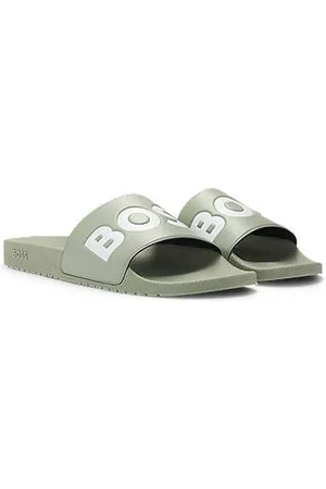 HUGO BOSS In Italien gefertigte Slides mit großem Logo-Detail