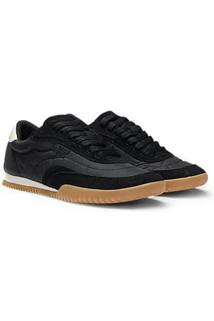 HUGO BOSS Lowtop Sneakers aus Material-Mix und Veloursleder