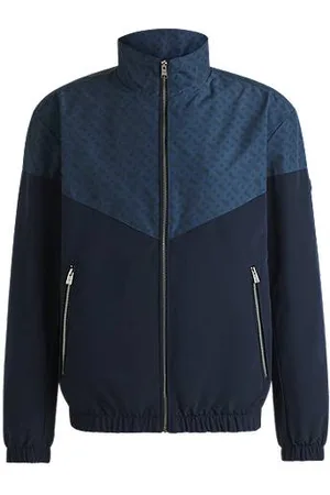 HUGO BOSS Wasserabweisende Jacke mit Monogramm-Muster