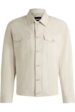 HUGO BOSS Regular-Fit Jacke aus Veloursleder