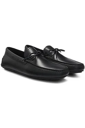 HUGO BOSS Mokassins aus Leder mit Profilsohle