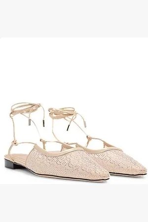 HUGO BOSS Mesh-Mules mit Strassverzierungen