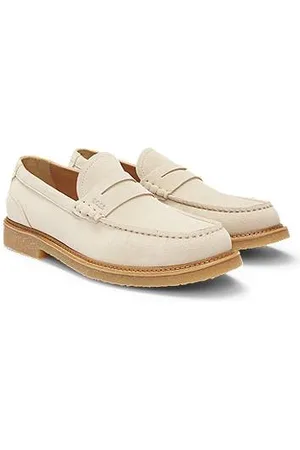 HUGO BOSS Mokassins aus Veloursleder mit Kreppsohle