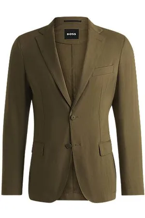 HUGO BOSS Modern-Fit Sakko aus elastischem Leinen-Mix
