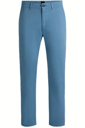 HUGO BOSS Regular-Fit Chino aus elastischem Baumwoll-Satin