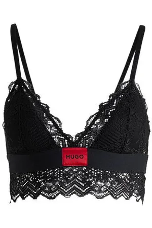 HUGO BOSS BH mit Spitzenbesatz und rotem Logo-Label