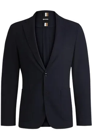 HUGO BOSS Slim-Fit Sakko aus elastischem Seersucker