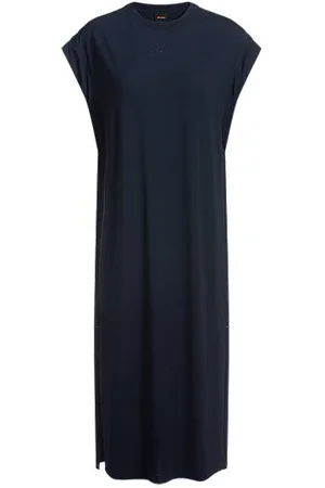 HUGO BOSS Kleid aus Baumwoll-Mix mit handgeschriebenem Logo