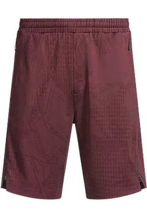 HUGO BOSS Gemusterte Active Shorts mit Vier-Wege-Stretch