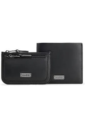 HUGO BOSS Geschenk-Set aus Geldbörse und Münzetui aus Glattleder