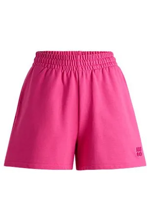 HUGO BOSS Shorts aus Baumwoll-Terry mit Logo-Stickerei
