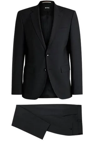 HUGO BOSS Regular-Fit Anzug aus elastischer Schurwolle