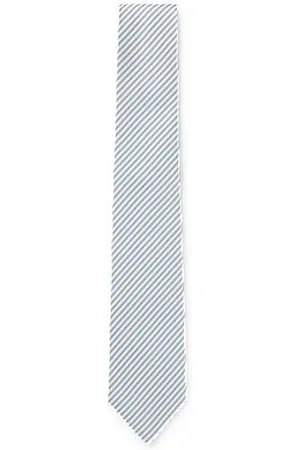 HUGO BOSS Krawatte aus italienischer Seide mit diagonalen Streifen